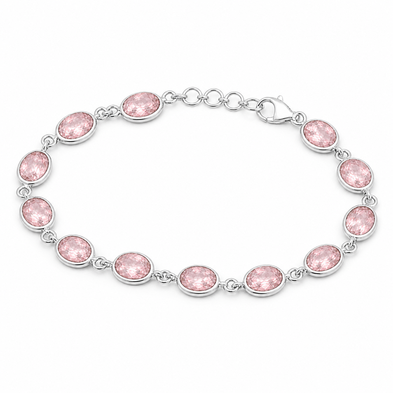 Zilveren armband met edelsteen - 925 zilver · None · detail · steen:None