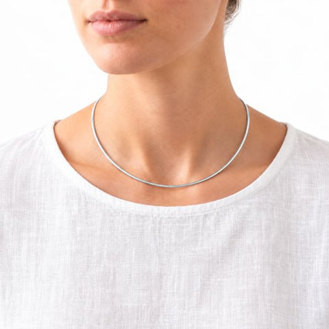 Zilveren omega collier dikte 2,2 mm - 925 zilver - 2,2 mm