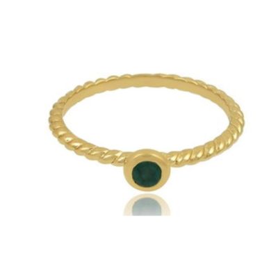 Gouden ring met Smaragd edelsteen