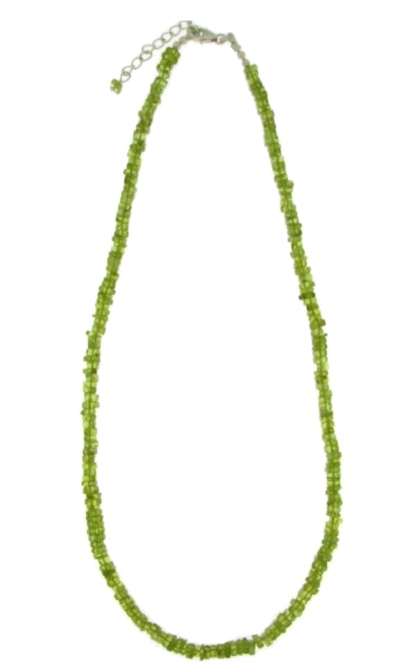 Zilveren collier met Peridoot edelstenen · steen:peridoot