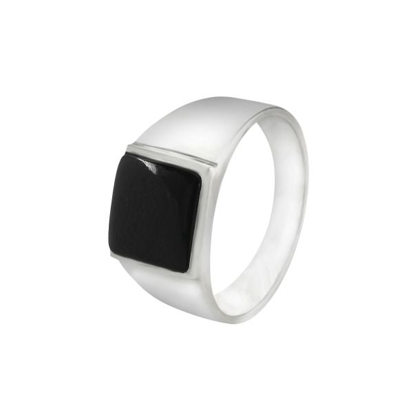 Zilveren herenring met Onyx edelsteen · steen:onyx