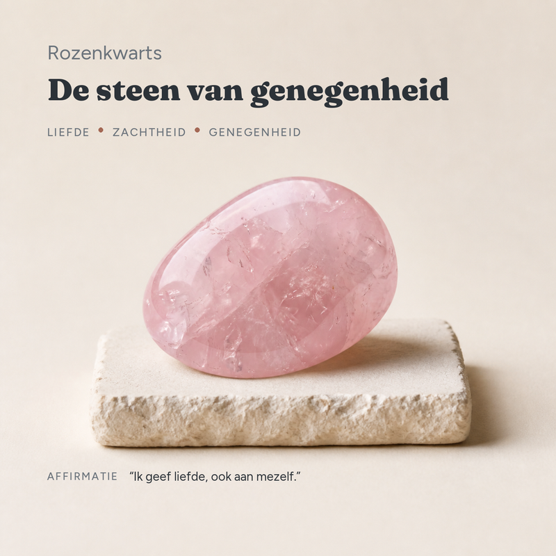 Rozenkwarts · de steen van genegenheid · steen:rozenkwarts