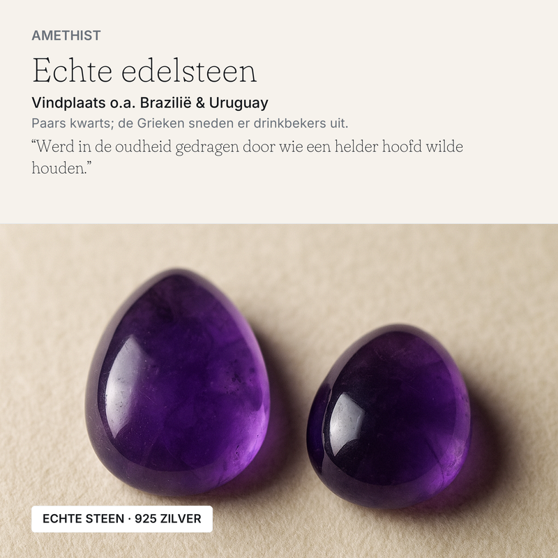 Over Amethist: herkomst en verhaal · steen:amethist