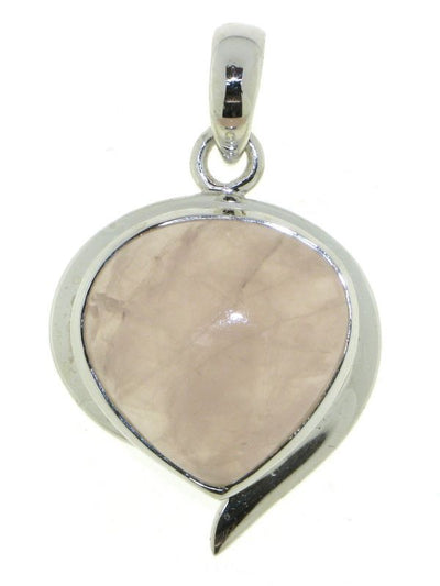 Zilveren hanger met Rozenkwarts edelsteen