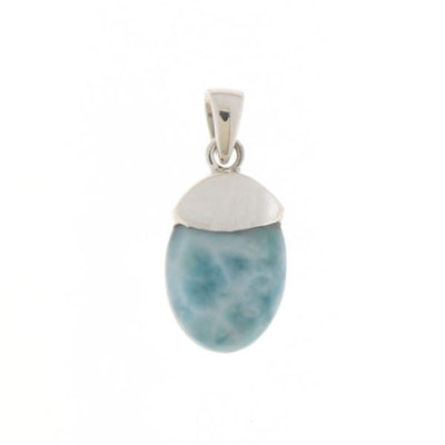 Zilveren hanger met Larimar edelsteen