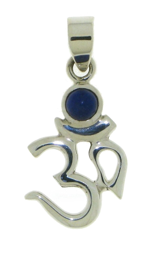 Zilveren Aum hanger met Lapis Lazuli edelsteen