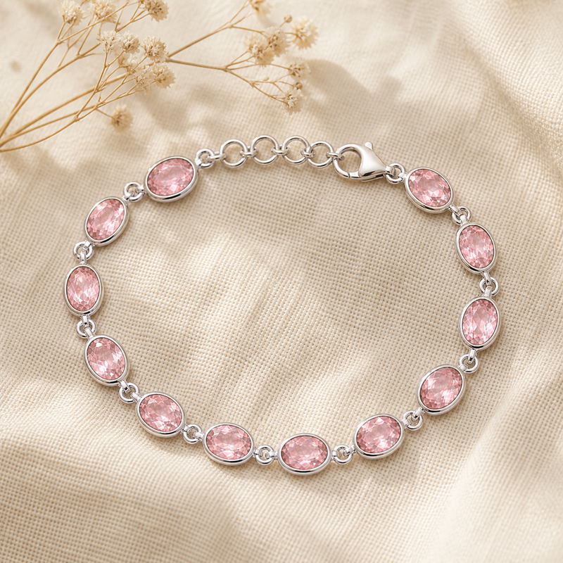 Zilveren armband met edelsteen - 925 zilver · None · sfeerbeeld · steen:None