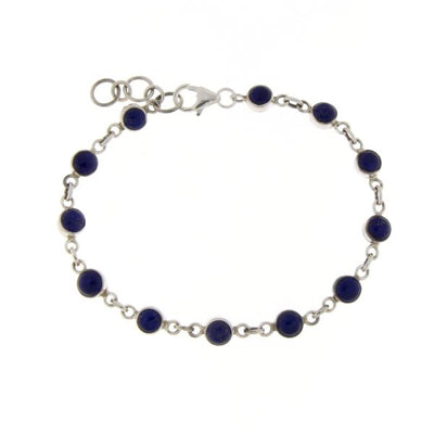 Zilveren armband met Lapis Lazuli edelstenen