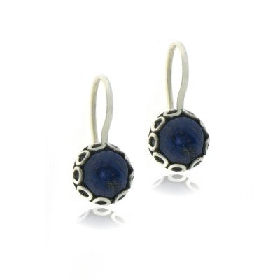 Zilveren oorhangers met Lapis Lazuli edelstenen