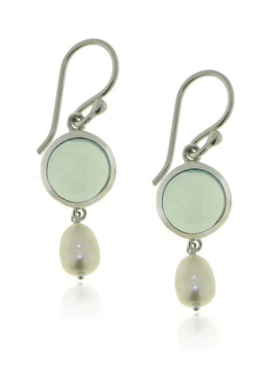 Zilveren oorhangers met Chalcedoon edelstenen