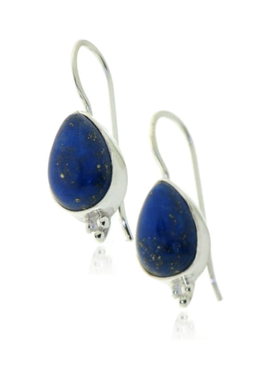 Zilveren oorhangers met Lapis Lazuli edelstenen