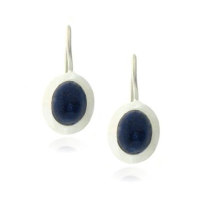 Zilveren oorhangers met Lapis Lazuli edelstenen