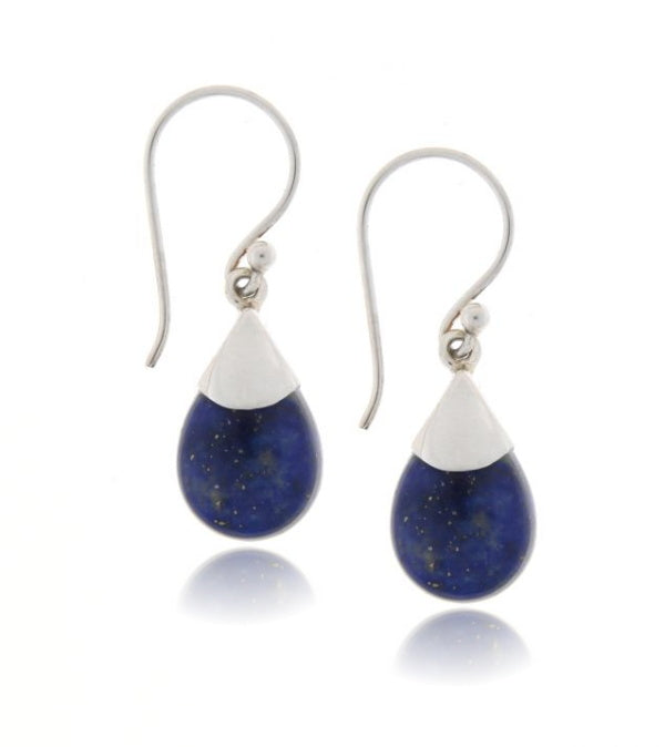 Zilveren oorhangers met Lapis Lazuli edelstenen