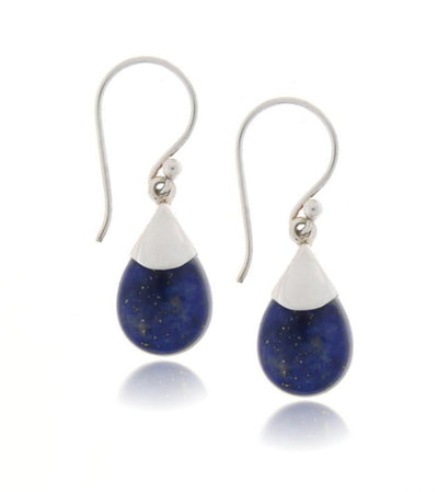 Zilveren oorhangers met Lapis Lazuli edelstenen
