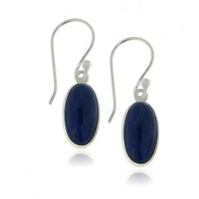 Zilveren oorhangers met Lapis Lazuli edelstenen