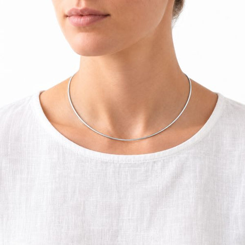 Zilveren omega collier dikte 1,5 mm - 925 zilver - 1,5 mm