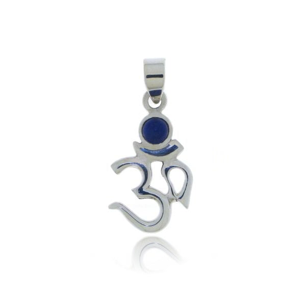 Zilveren Aum hanger met Lapis Lazuli edelsteen