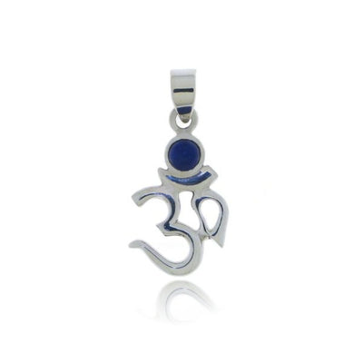 Zilveren Aum hanger met Lapis Lazuli edelsteen
