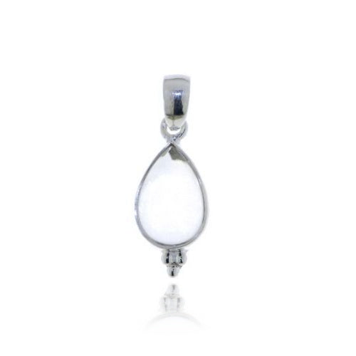 Zilveren hanger met Bergkristal edelsteen