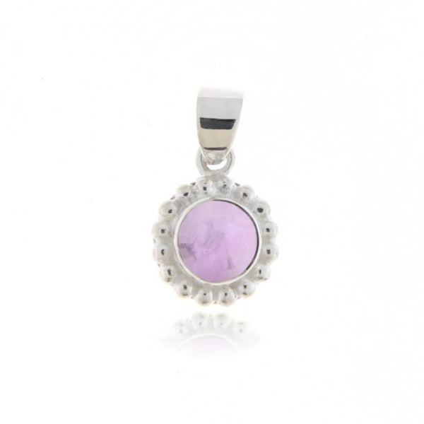 Zilveren hanger met Amethist edelsteen