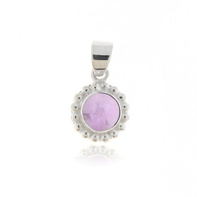 Zilveren hanger met Amethist edelsteen