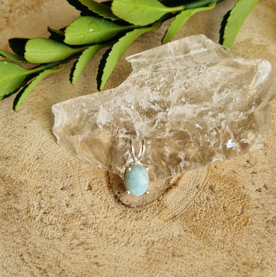 Zilveren hanger met Larimar edelsteen