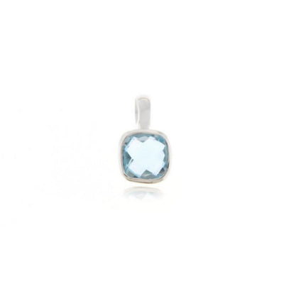 Zilveren hanger met Blauwe Topaas edelsteen
