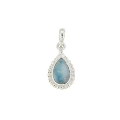 Zilveren hanger met Larimar edelsteen