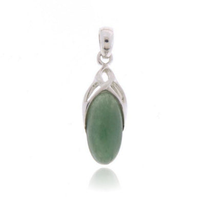 Zilveren triskel hanger met Aventurijn edelsteen