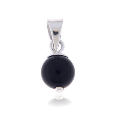 Zilveren hanger met Onyx edelsteen