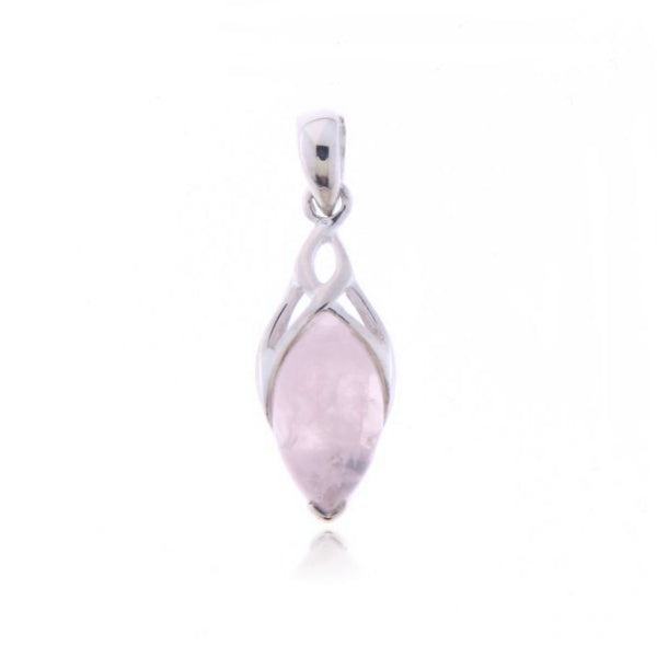 Triskel hanger met Rozenkwarts edelsteen