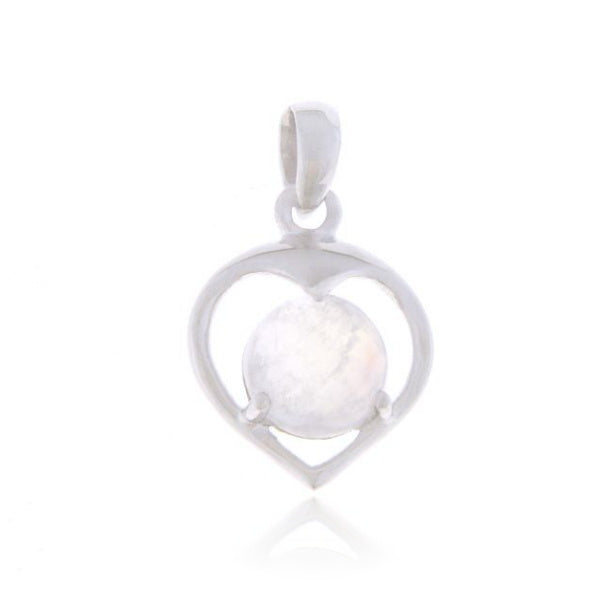 Zilveren hanger met Regenboog Maansteen edelsteen