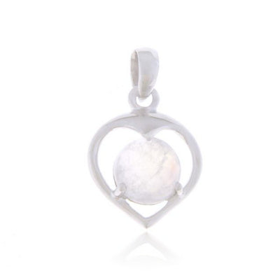 Zilveren hanger met Regenboog Maansteen edelsteen