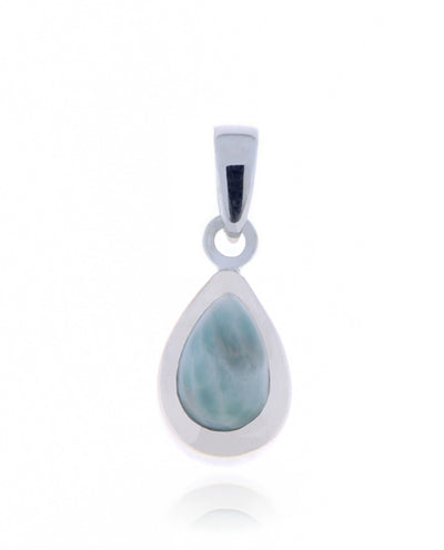 Zilveren hanger met Larimar edelsteen