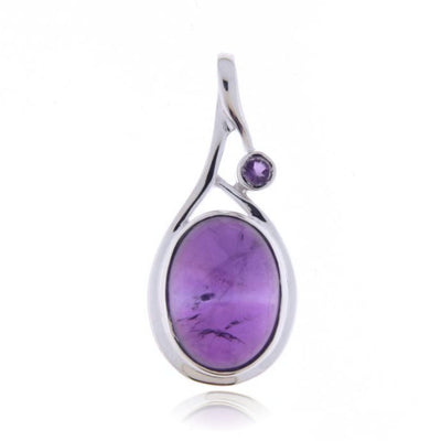 Zilveren hanger met Amethyst edelsteen