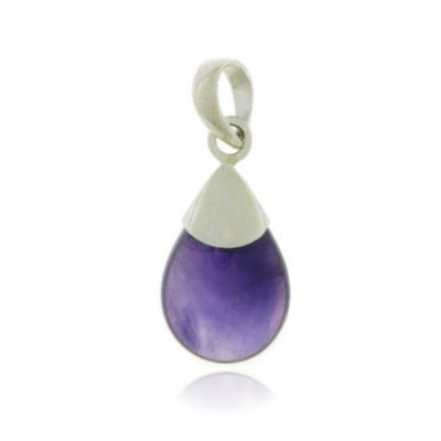 Zilveren hanger met Amethist edelsteen
