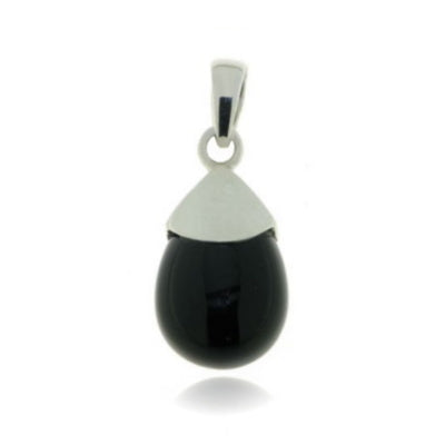 Zilveren hanger met Onyx edelsteen