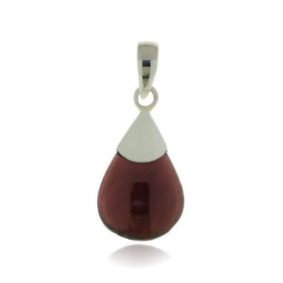 Zilveren hanger met Granaat edelsteen