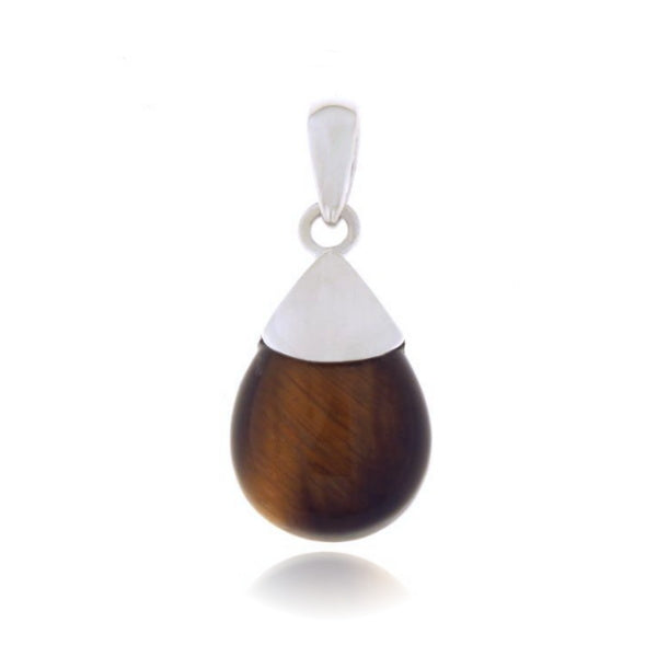 Zilveren hanger met Tijgeroog edelsteen