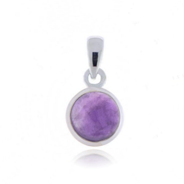 Zilveren hanger met Amethist edelstenen