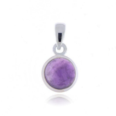 Zilveren hanger met Amethist edelstenen