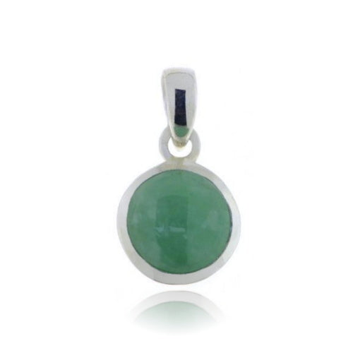Zilveren hanger met Jade edelsteen