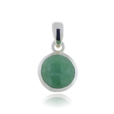 Zilveren hanger met Jade edelsteen