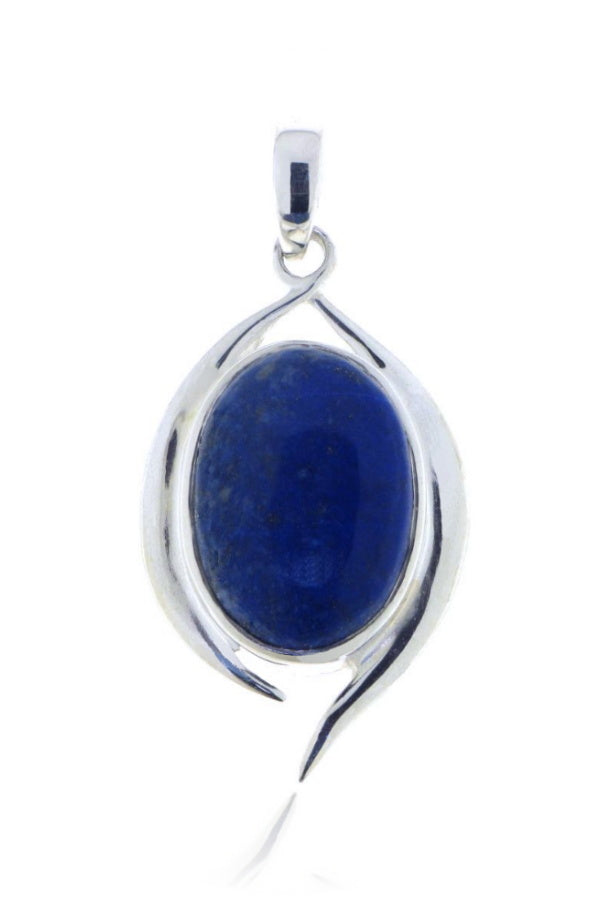 Zilveren hanger met Lapis Lazuli edelsteen