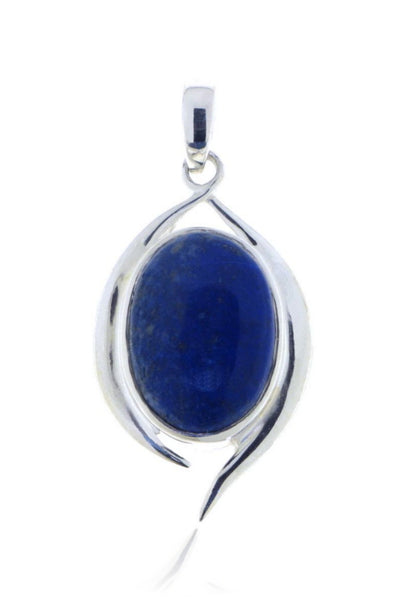 Zilveren hanger met Lapis Lazuli edelsteen