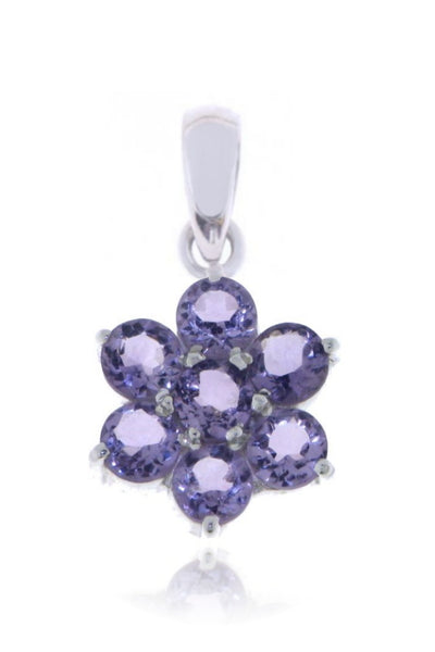 Zilveren hanger met Amethist edelstenen