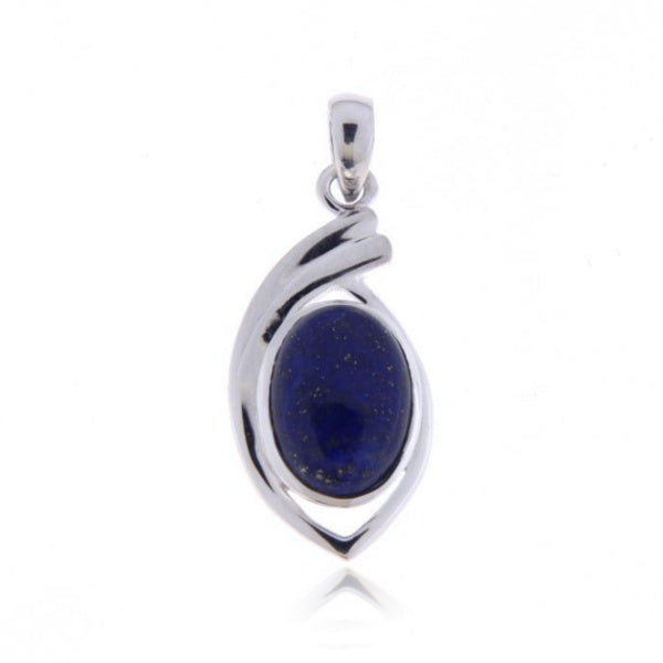 Zilveren hanger met Lapis Lazuli edelsteen