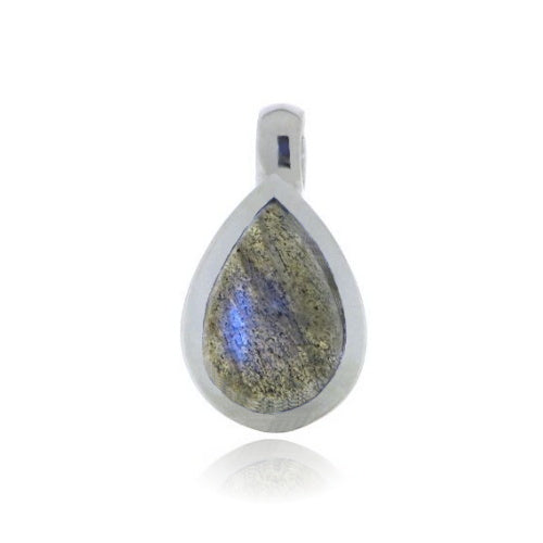 Zilveren hanger met Labradoriet edelsteen