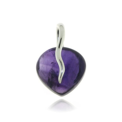 Zilveren hanger met Amethist edelsteen