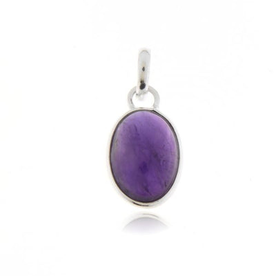 Zilveren hanger met Amethist edelsteen